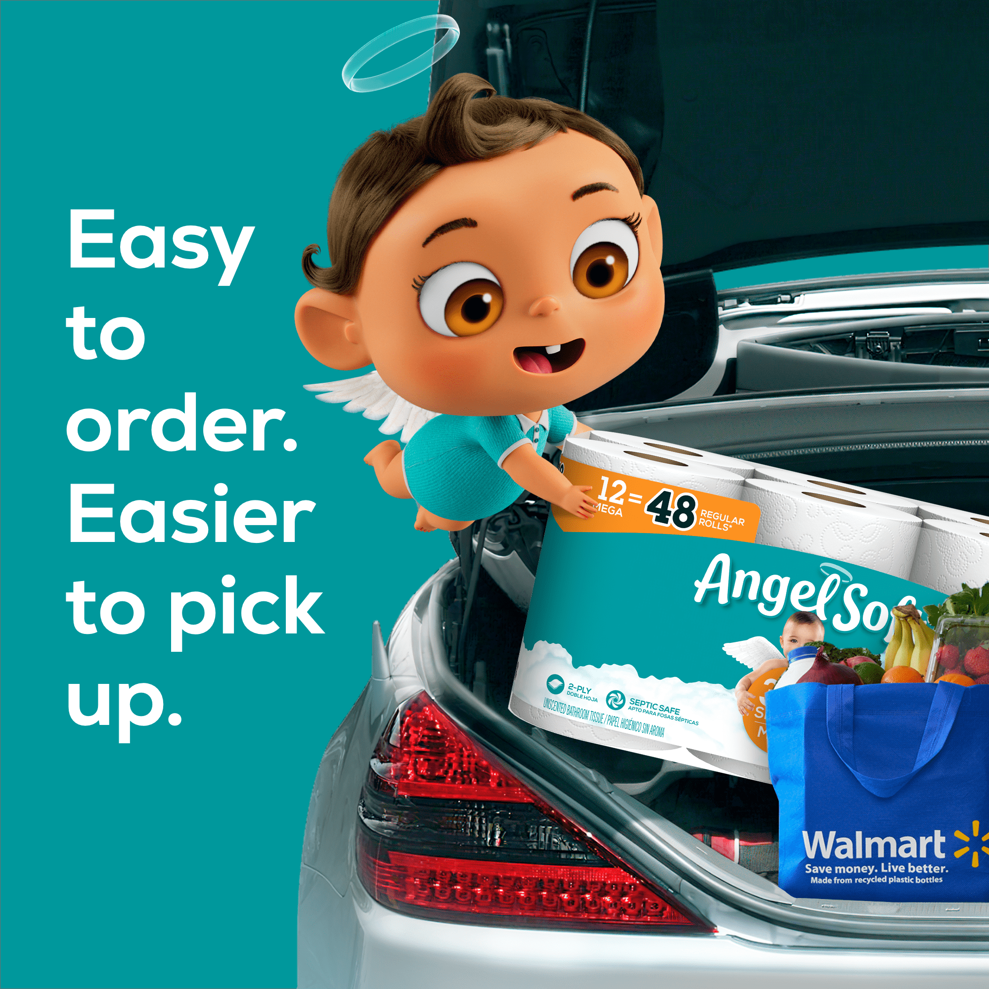 Angel Soft Toilet Paper, 12 Mega Rolls