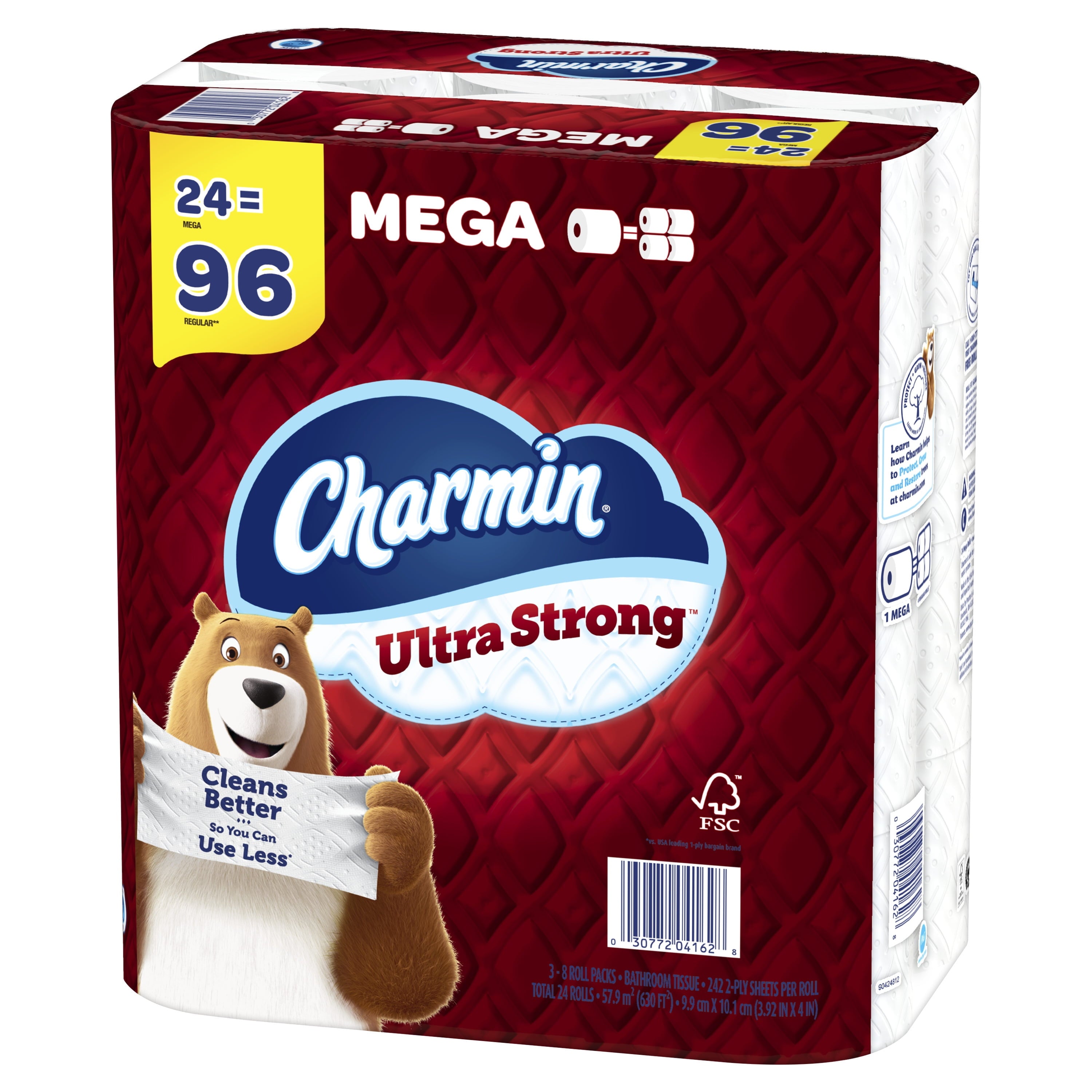 Charmin Ultra Strong Toilet Paper, 24 Mega Rolls