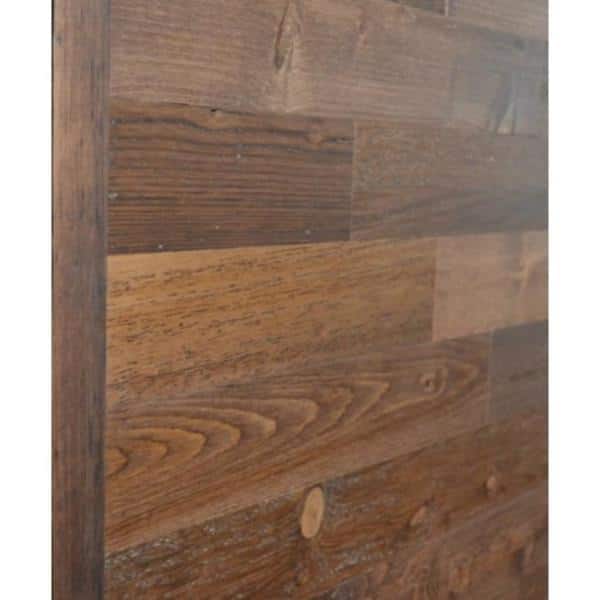 Golden Oak 48 in. End Cap Peel and Stick Wall Applique Panel