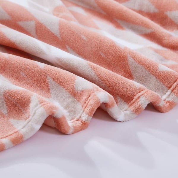 Navajo Orange Ultra Soft Plush Microfiber 70 x 50 Throw Blanket