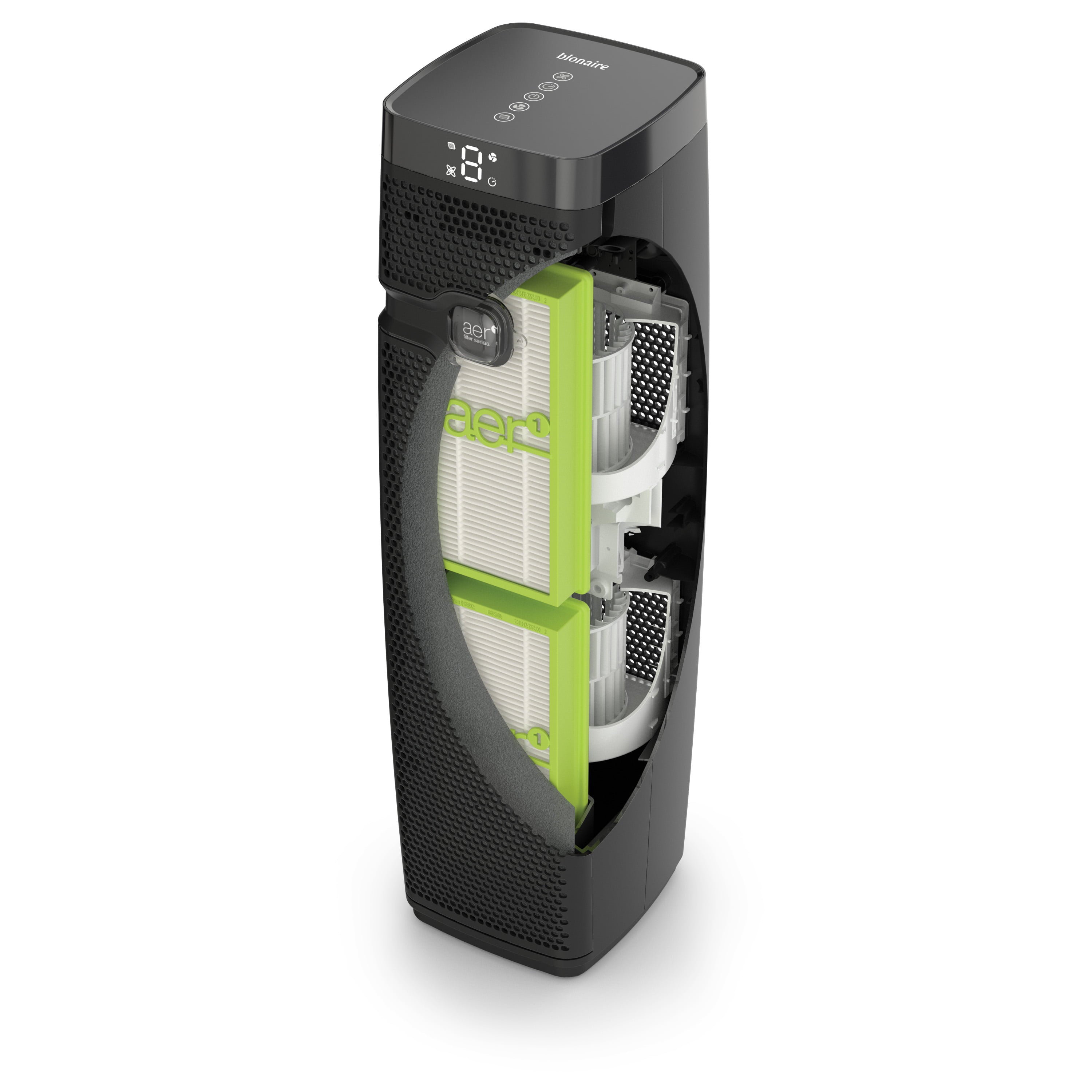 Bionaire Air Purifier Large Tower Cap Touch, Black