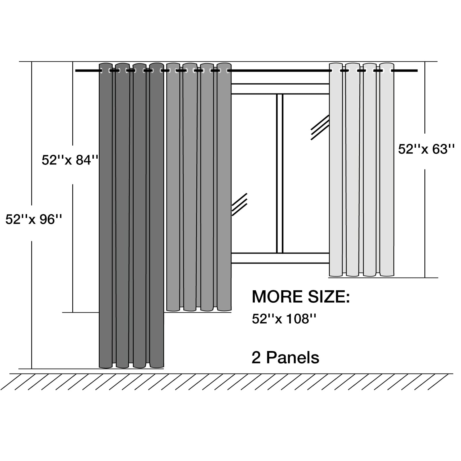 Topfinel White Sheer Curtains 63 Inch Long White Embroidered Grommet Window Curtains for Living Room Bedroom, Tulle Window Drapes, Semi Transparent Voile Boho Curtains,52 x 63 Inch,2 Panels
