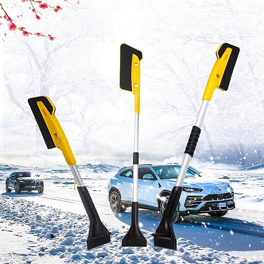GIXUSIL Snow Shovel Kit, Adjustable Snow Shovel Set with Aluminum Pole for Emergency or Truck Car Camping and Outdoor Activities