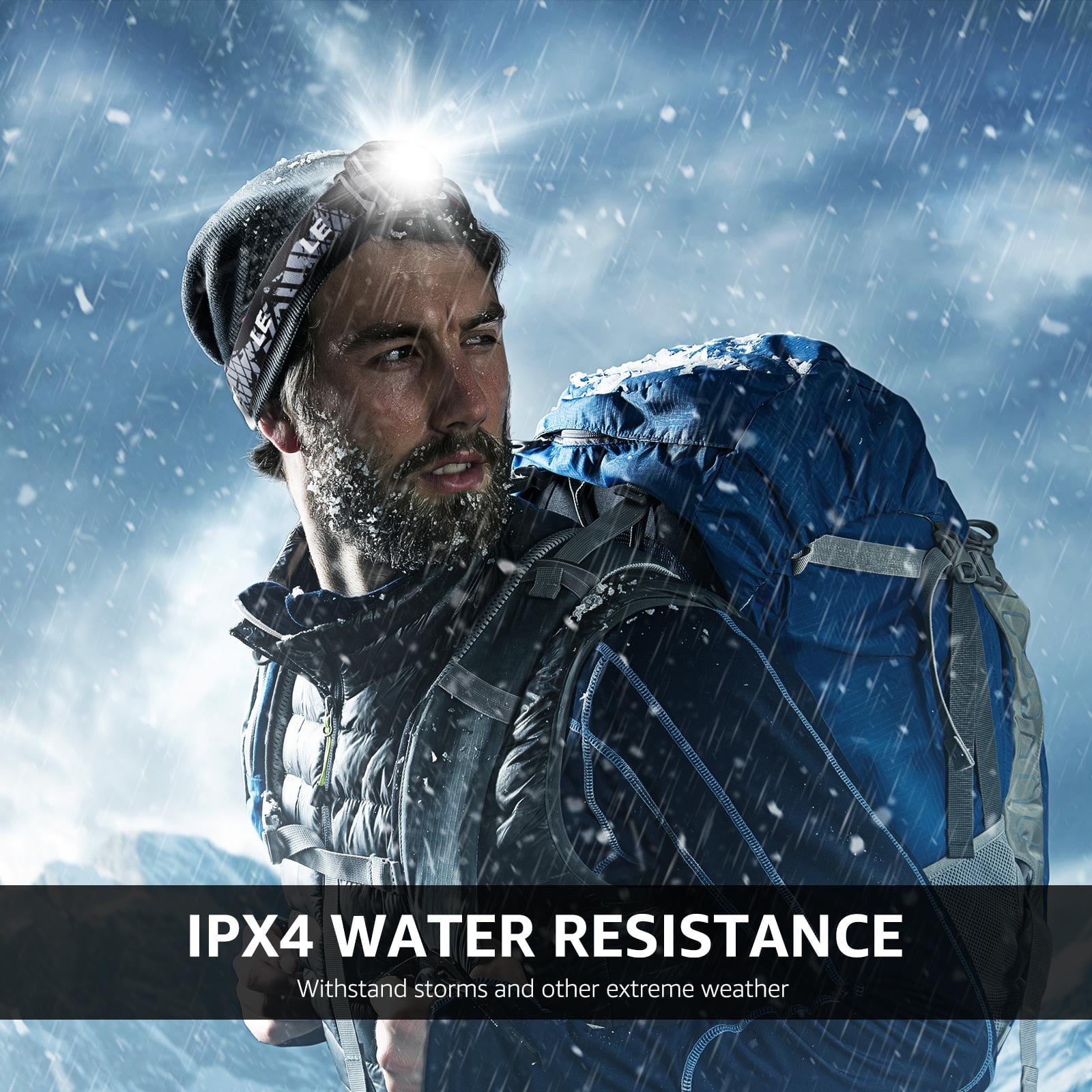 Lepro 2-Pack Headlamps Rechargeable 2000Lux Super Bright, LED Head Lamp with 6 Modes for Camping & Hiking Gear Essentials, IPX4 Waterproof Flashlights with Adjustable Headband,USB Cable Included