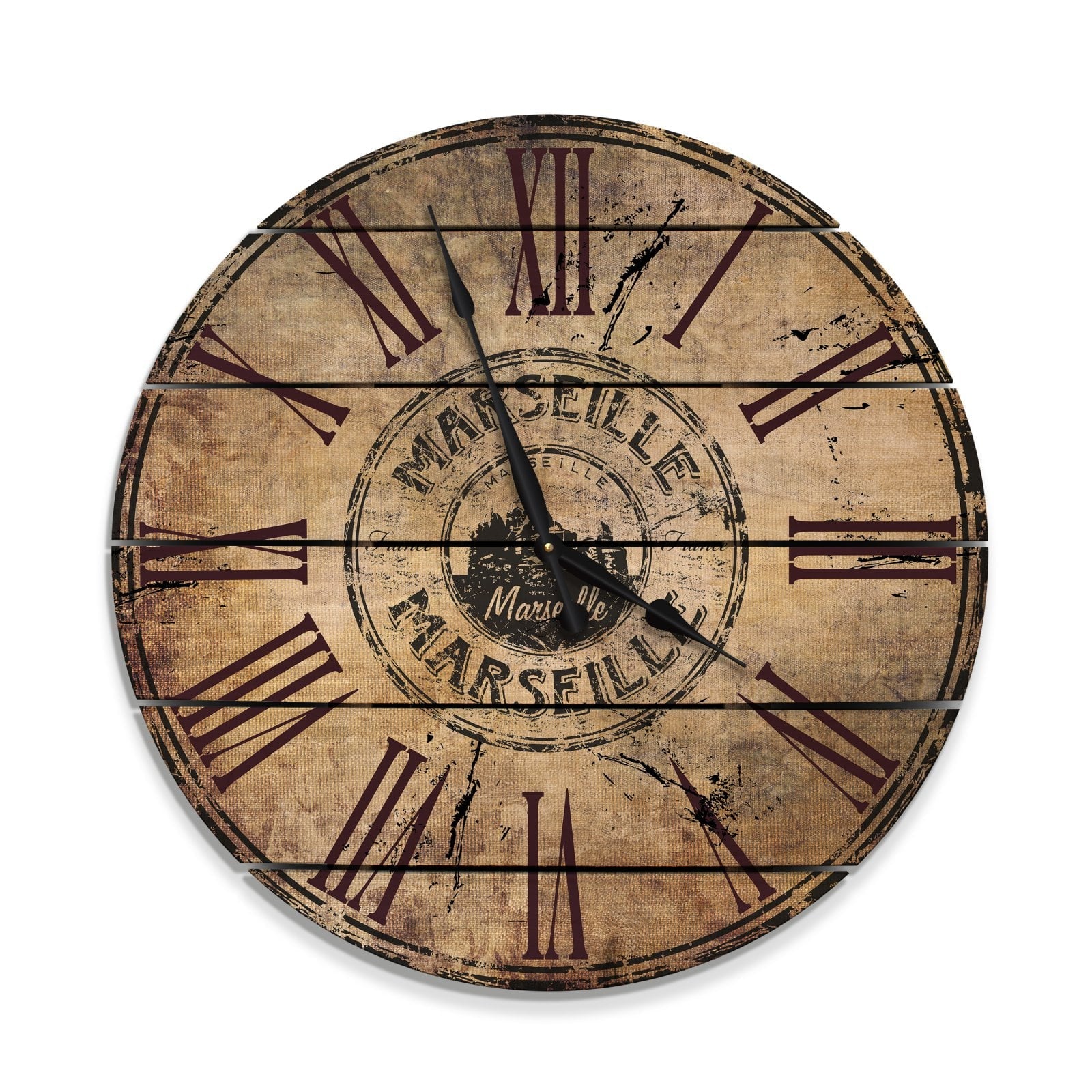 Day Dream MSC24 24 in. Marseille wood Wall Clock
