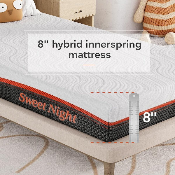 Support Plus 8 in. Medium Innerspring Mattress Tight Top Full Hybrid Mattress