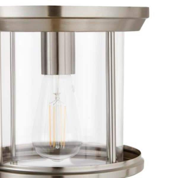 Melrose Park 8 in. 1-Light Brushed Nickel Flush Mount