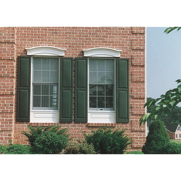 72 in. x 18 in. x 1-1/4 in. Polyurethane Double Raised Panel Shutters Pair