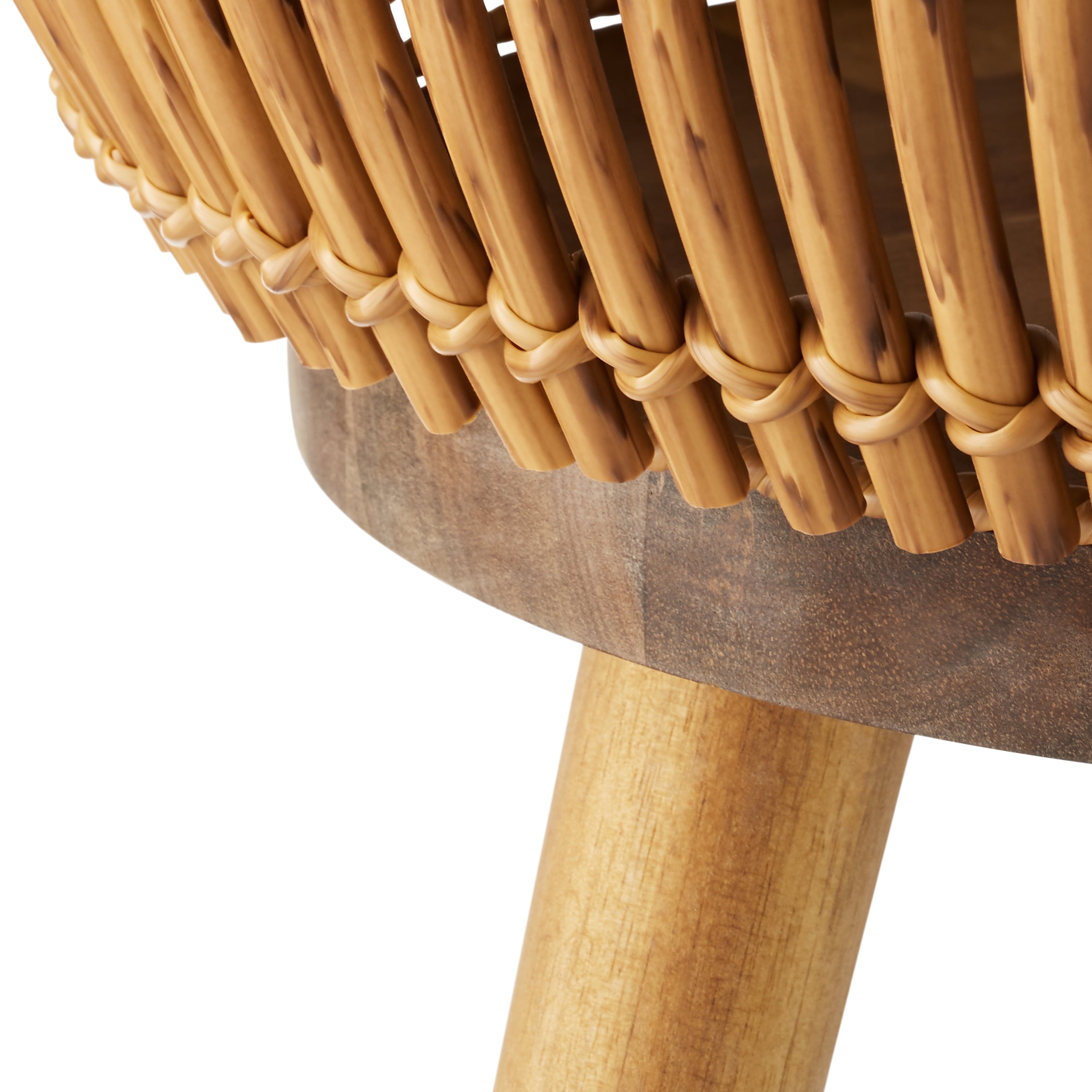 Better Homes & Gardens Brown Round Resin Planter & Stand Set with Wood Legs