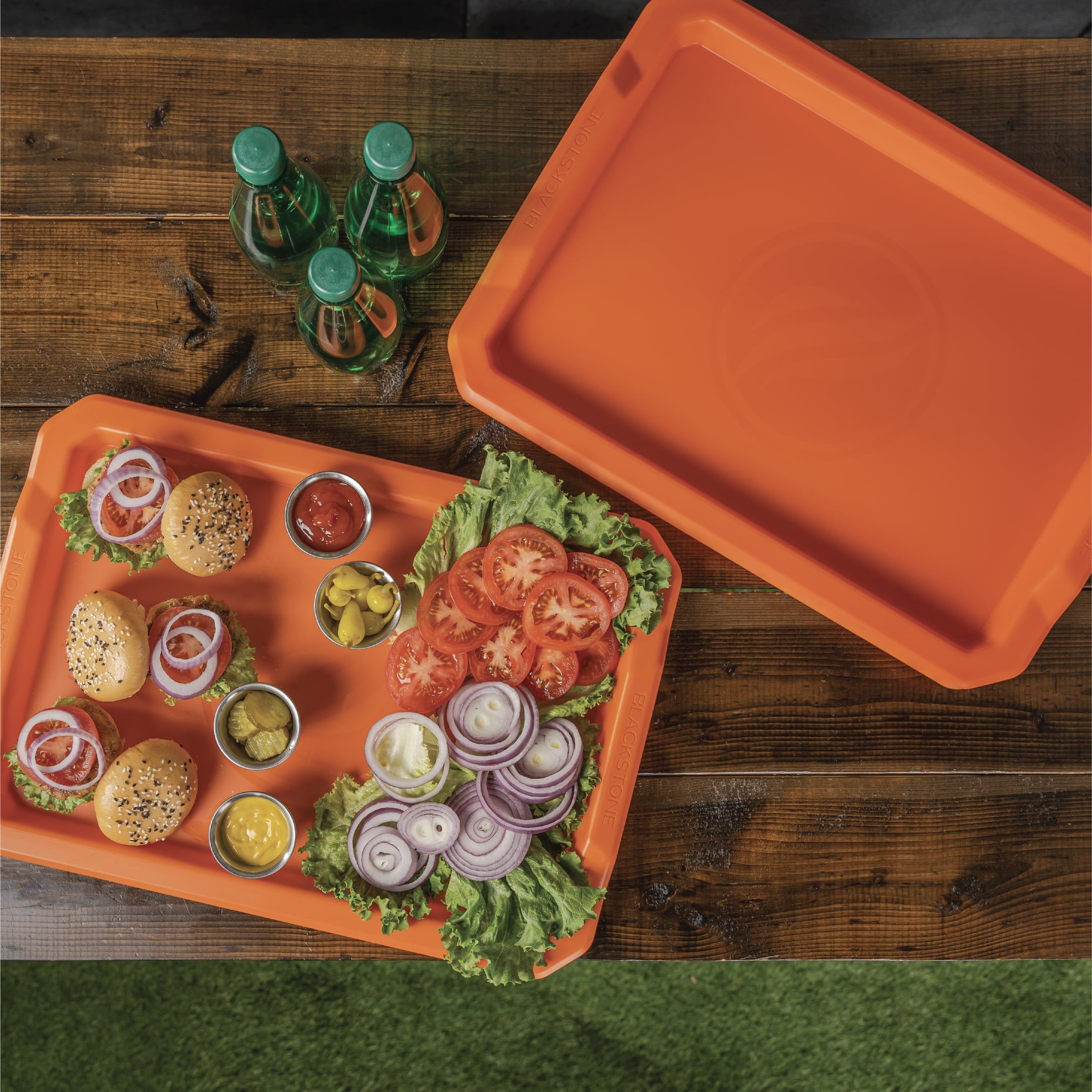 Blackstone Rectangle Griddle Serving Trays in Orange (2-Pack)