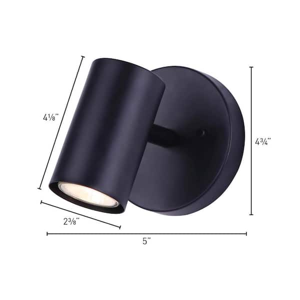 Marena 5 in. 1-Light Matte Black Halogen Track Lighting Kit