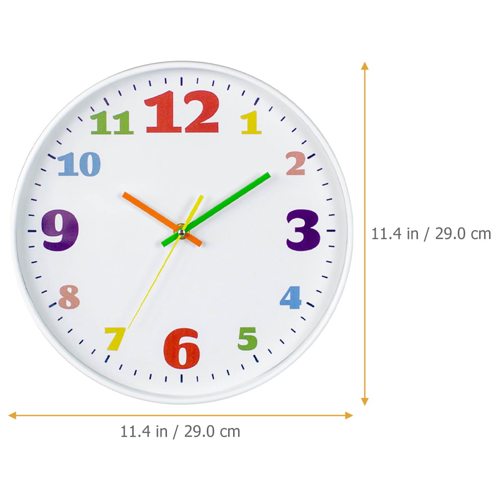 HOMEMAXS Wall Clock for Kid Large Numbers Easy to Read Wall Clock Battery Operated Silent Clock