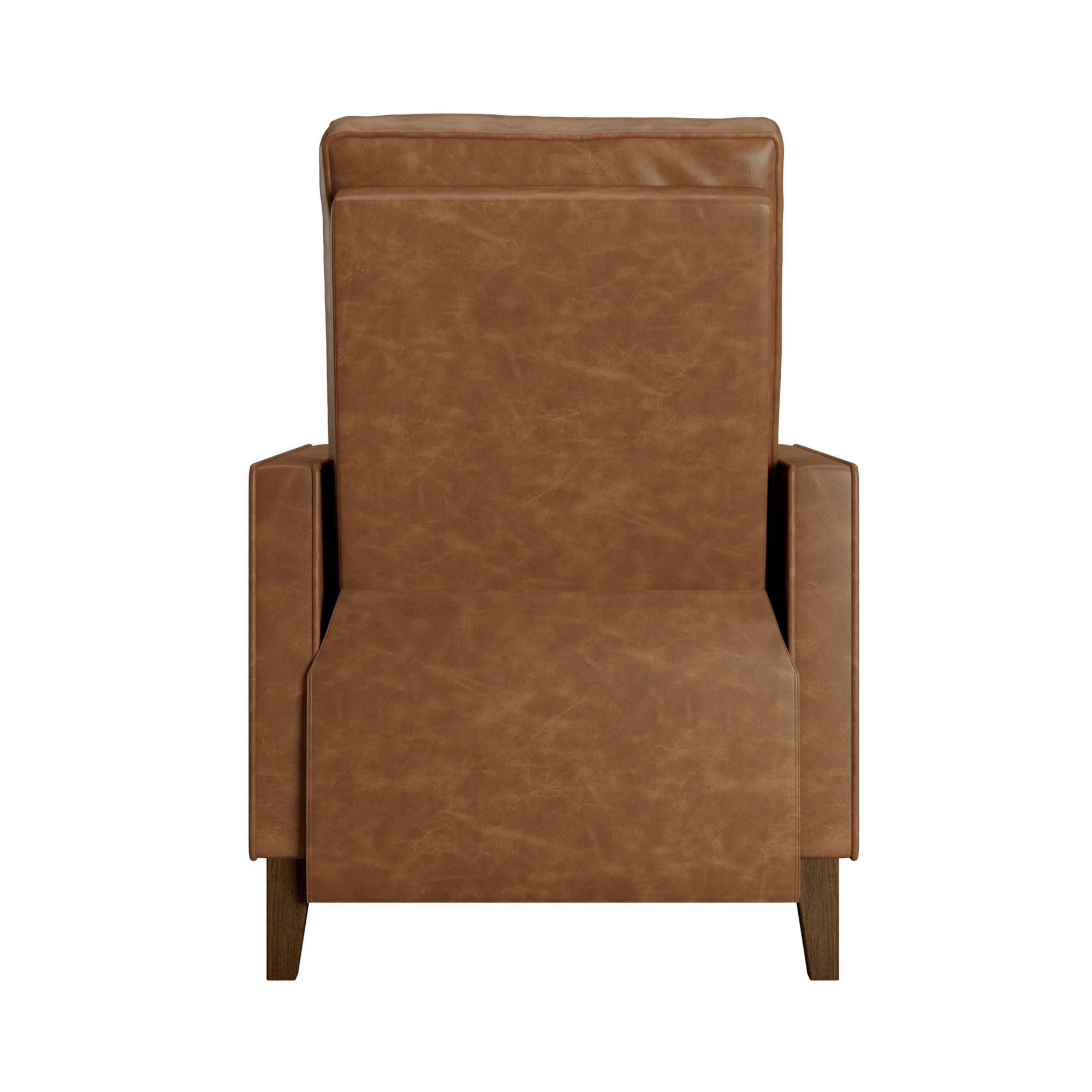 Hillsdale Jianna Faux Leather Push Back Recliner, Saddle Brown