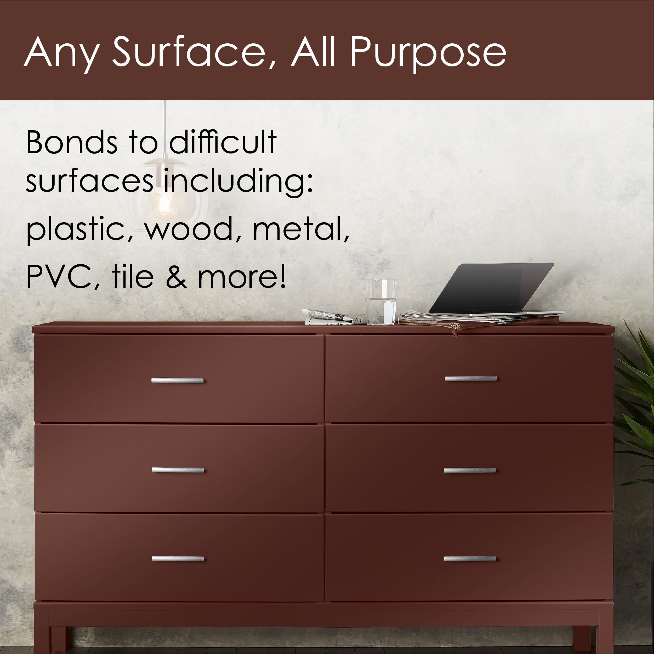 Krylon K02707007 Krylon Fusion All-In-One Espresso Gloss 12 oz Spray Paint, Multi-Surface, (1 Piece, 1 Pack)