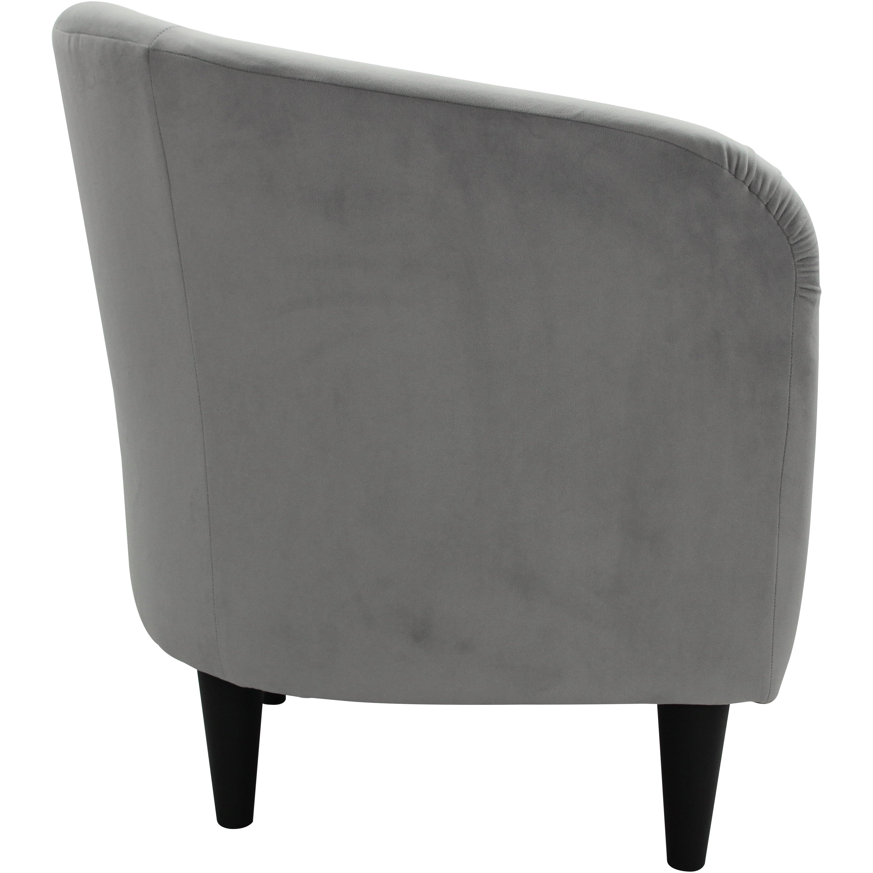 Mainstays Microfiber Tub Accent Chair, Dove Gray