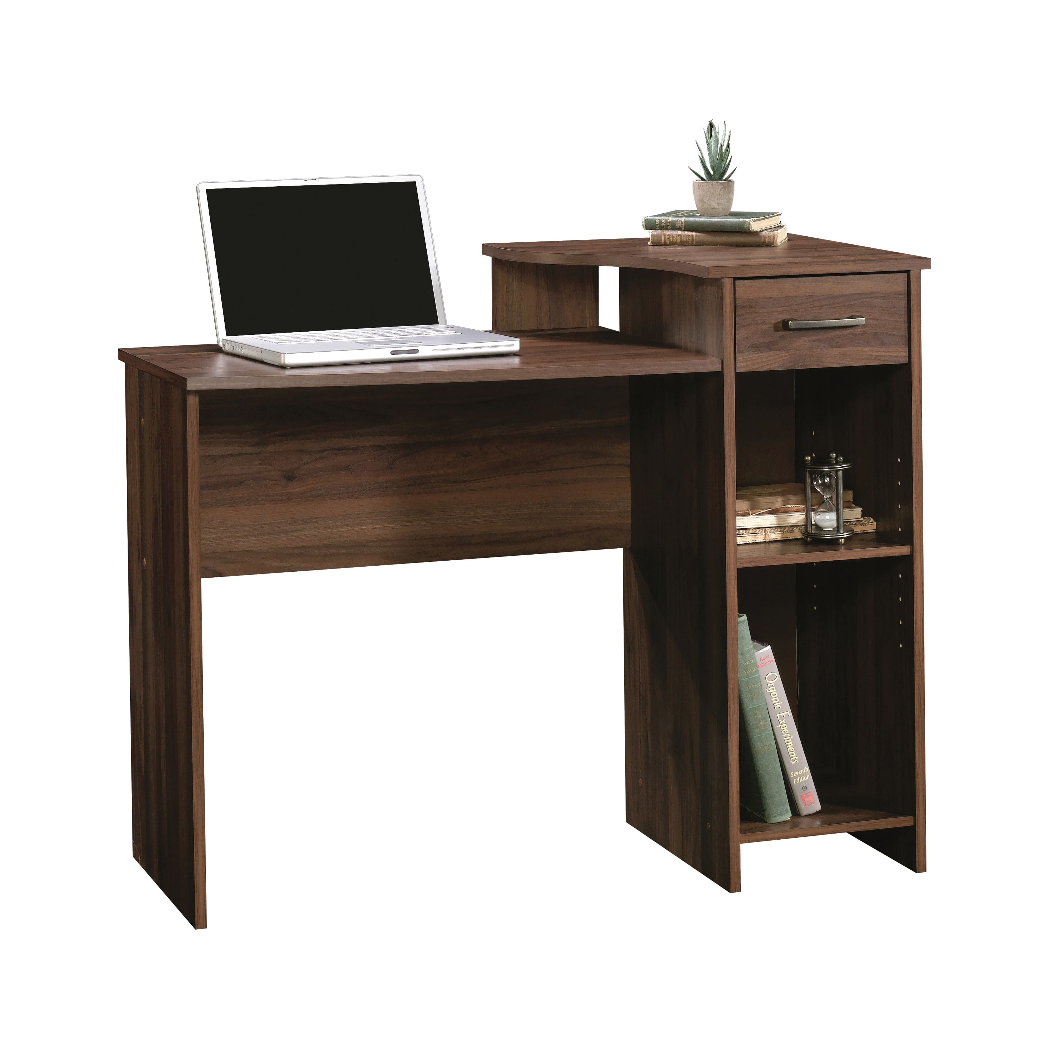 Mainstays Student Desk with Easy-glide Drawer, Canyon Walnut Finish