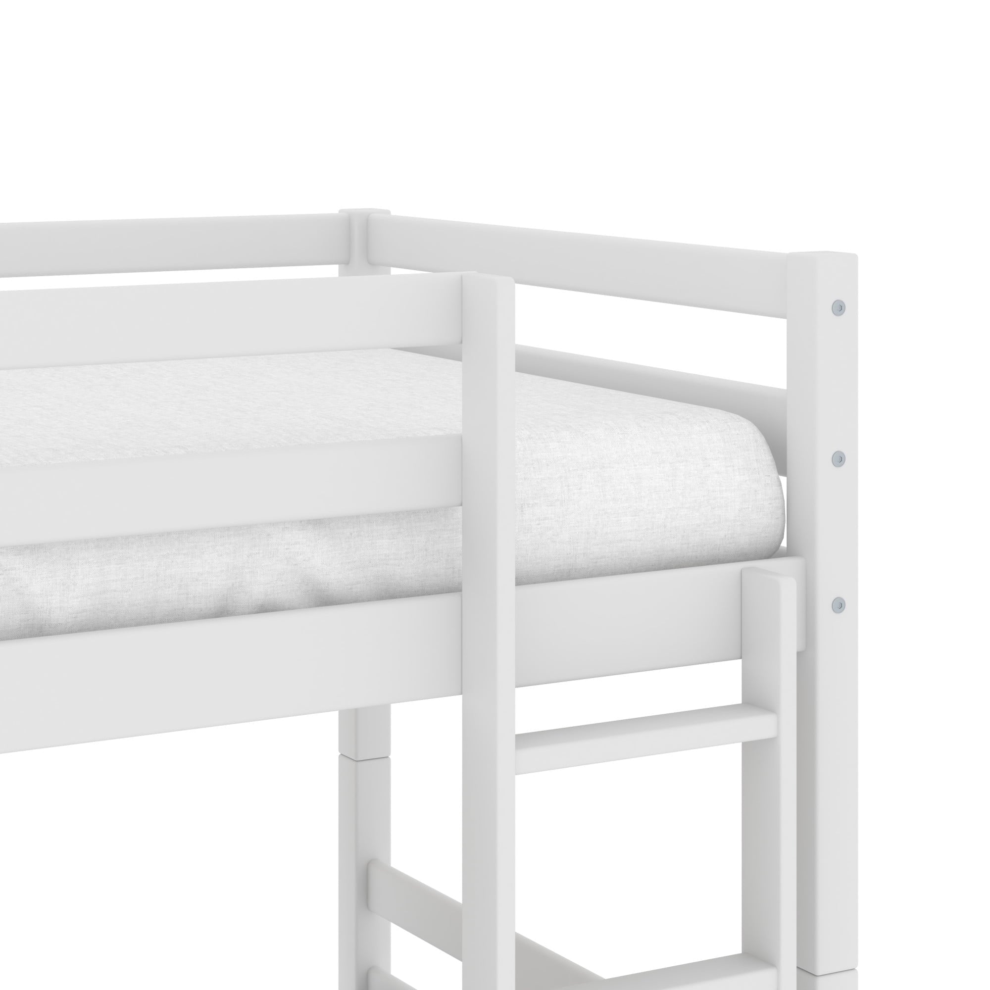 Campbell Wood Twin over Twin Convertible Bunk Bed, White