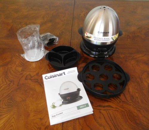 CUISINART Egg Cooker Brushed Stainless Series Model CEC-7 Auto-Shu<wbr/>toff