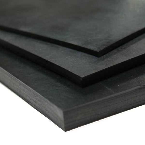 Nitrile 1/2 in. x 12 in. x 12 in. Commercial Grade 60A Black Buna Sheets
