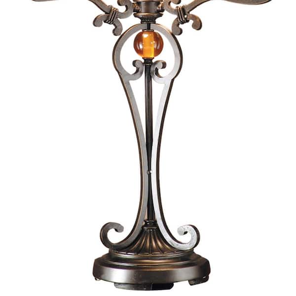 28 in. Boehme Antique Golden Sand Table Lamp