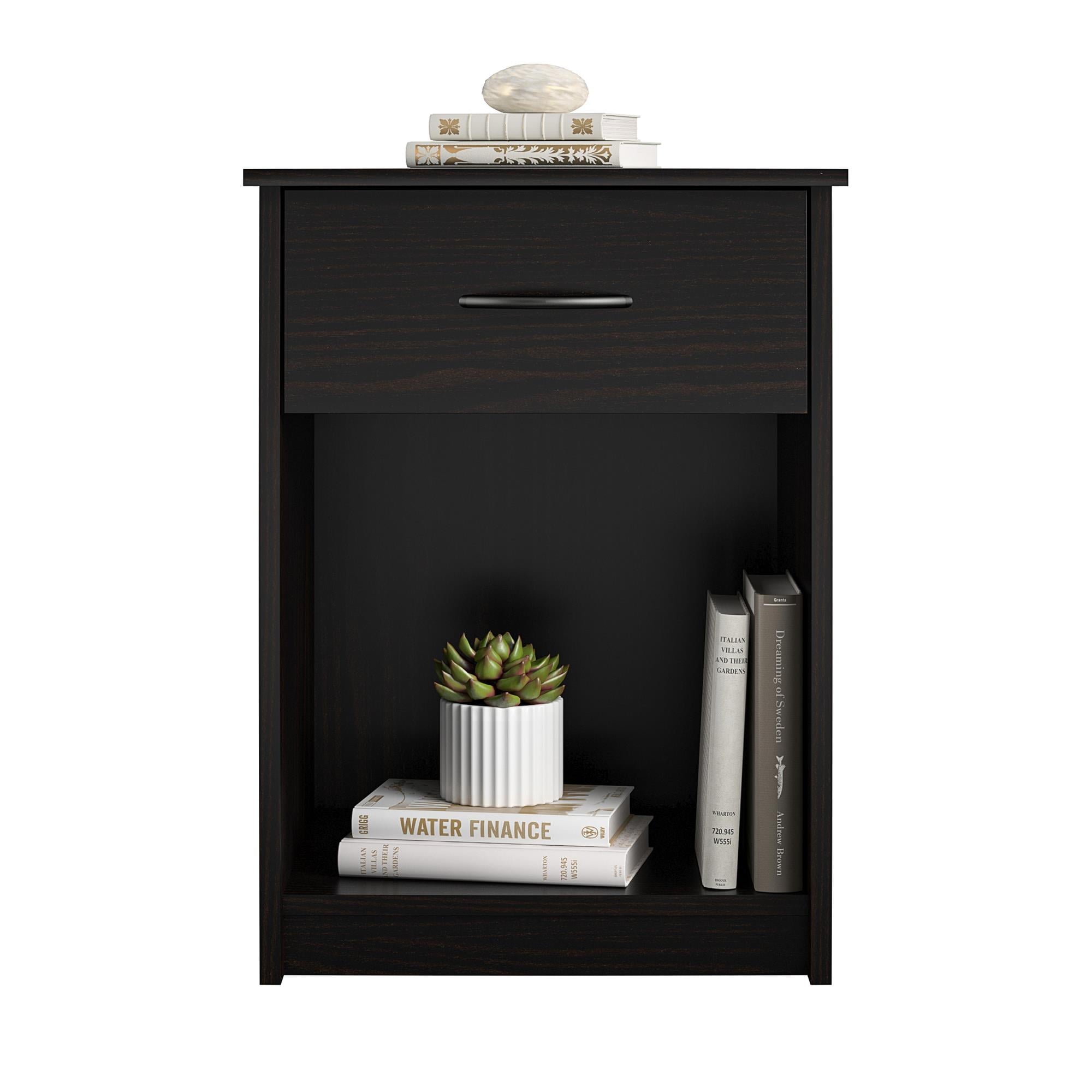 Mainstays Classic Nightstand with Drawer, Espresso