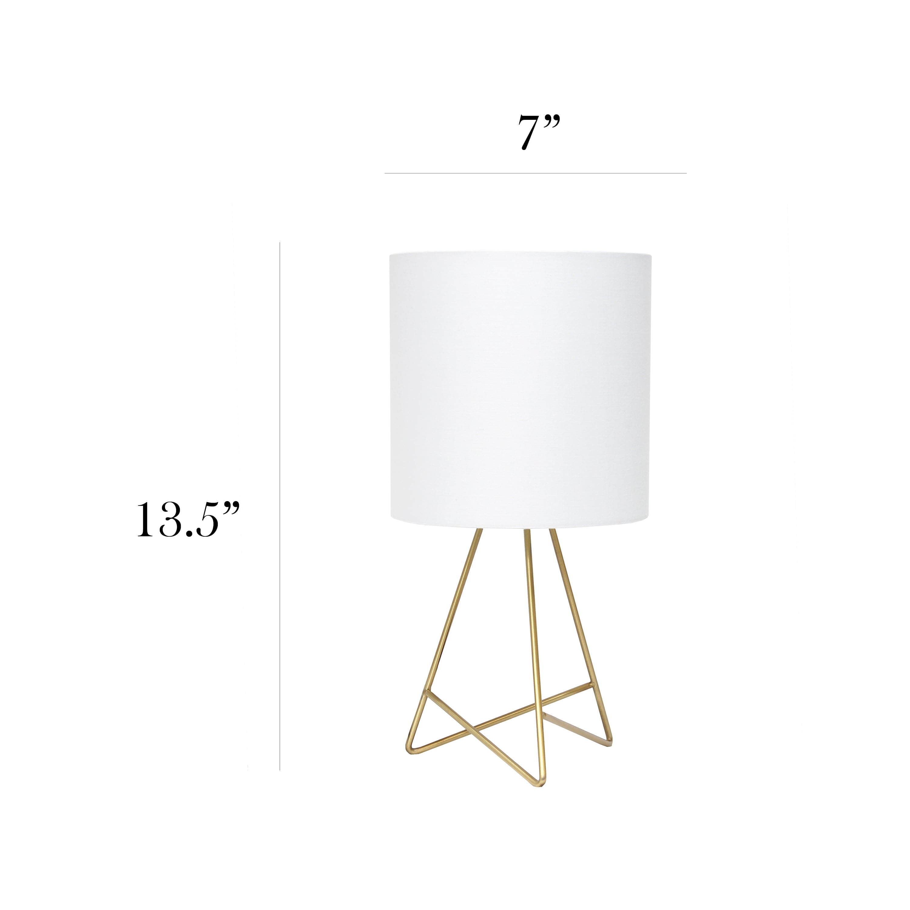 Simple Designs Down to the Wire Table Lamp with Fabric Shade