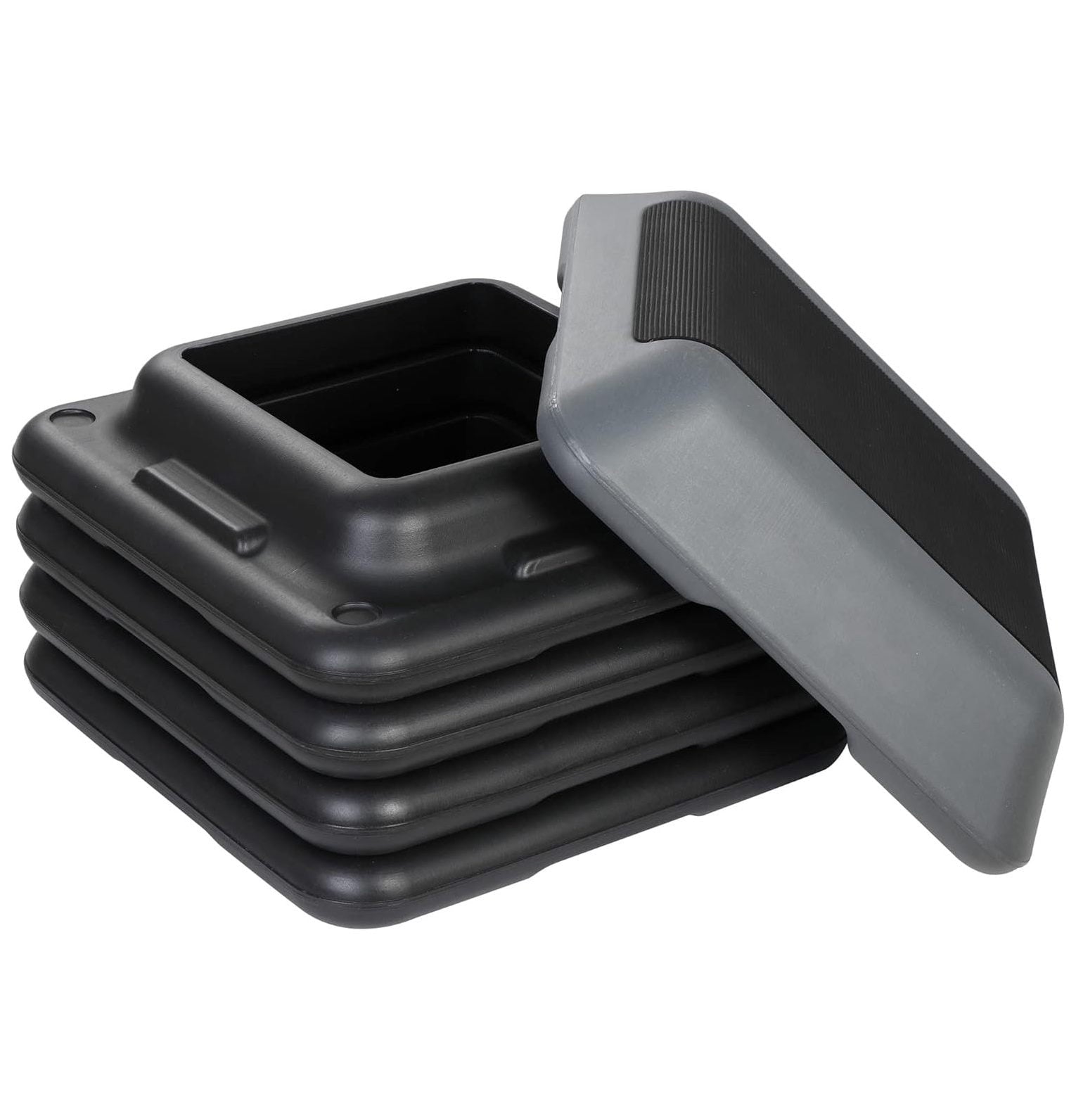 GREATYUUO 16 Inch Adjustable Aerobic Stepper Exercise Workout Step Platform Bench with 4 Risers 4