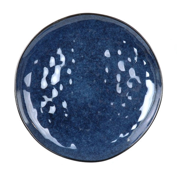 Samara 12-Pcs Stoneware Dinnerware Set Service of 4 in Blue