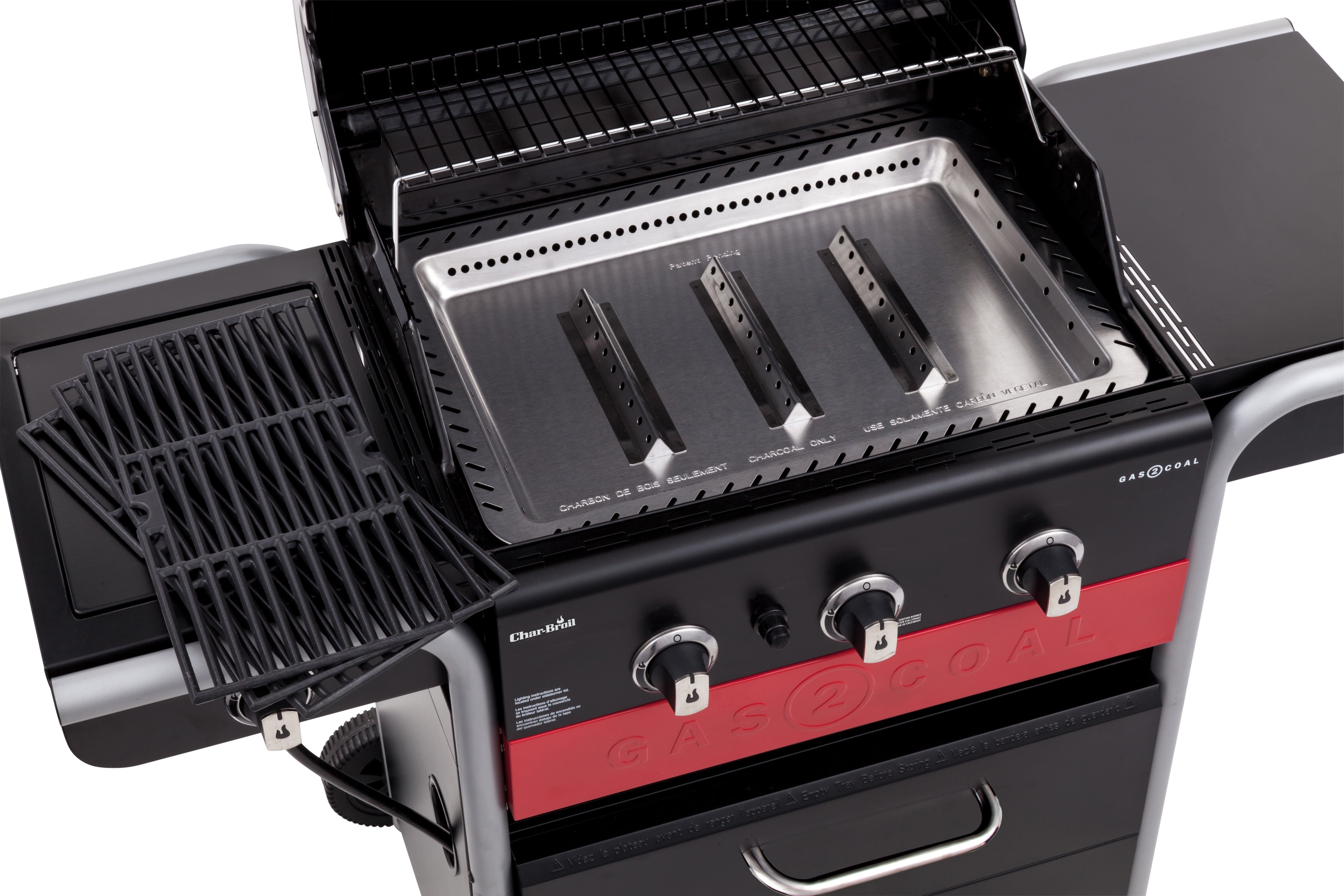 Gas2Coal 3-Burner LP Gas & Charcoal Outdoor Combination Grill