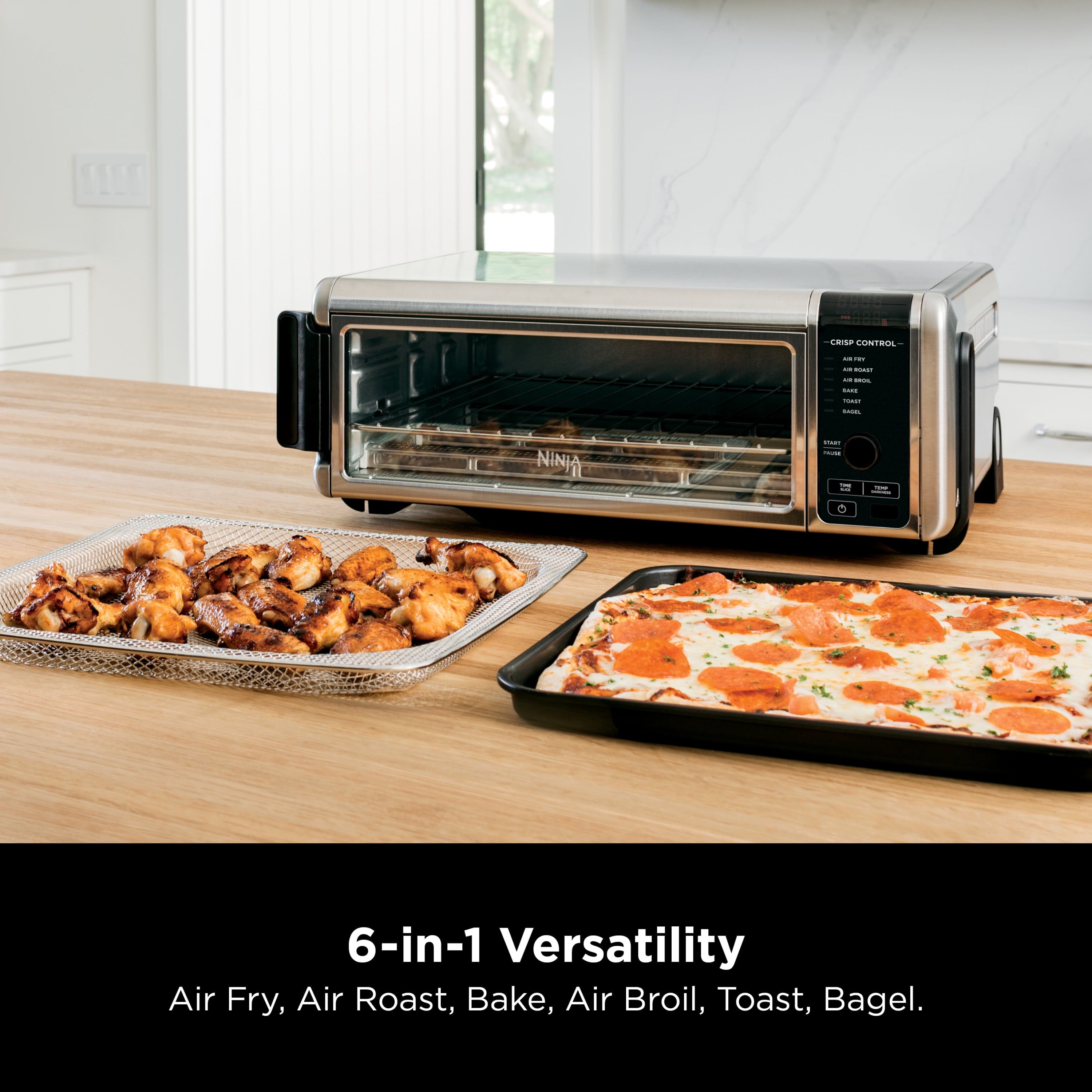 Ninja Foodi 6-in-1 Digital Air Fry, Large Toaster Oven, Flip-Away, SP080