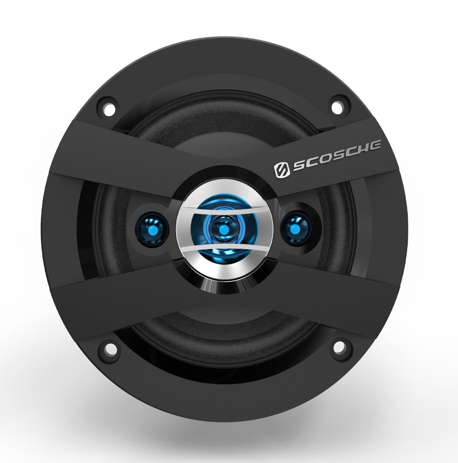 Scosche Hd4004sd Hd 4 in. 4-Way Coaxial 120 Watts Max Car Stereo Speakers, Pair New