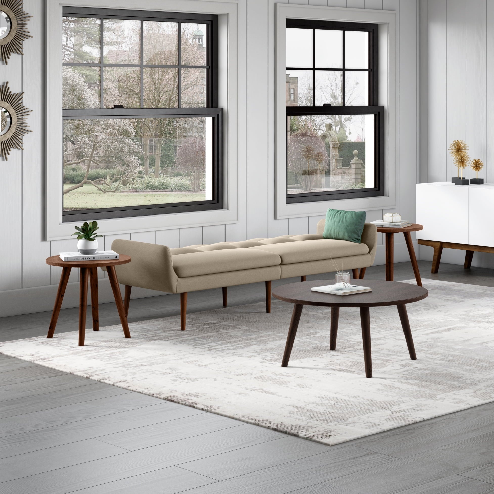 Homesvale Martin Convert-a-Couch Sleeper Sofa, Barley Tan