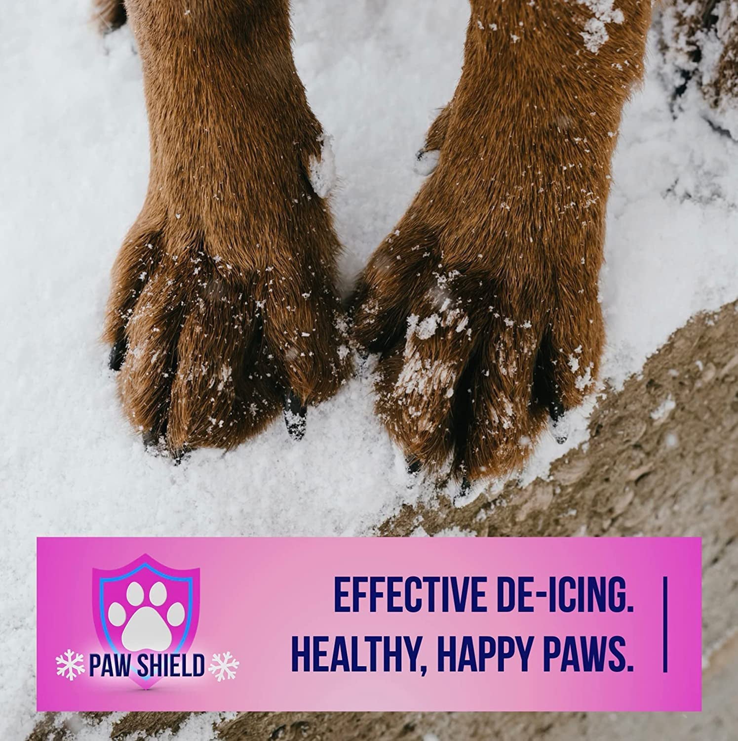 Paw Shield Pet Friendly Ice Melt (8 LB)- A Dual Acting, Natural Based Ice Melt for Snow with a Melting Power of Below Zero Degrees.