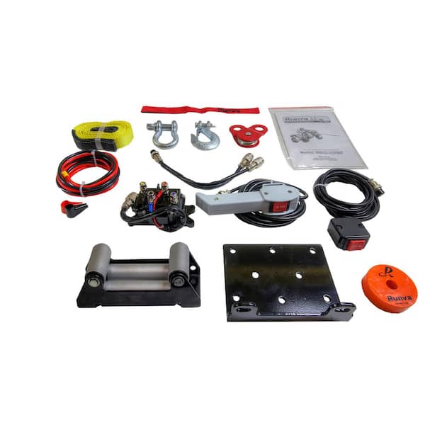 3,500 lbs. Capacity 12-Volt Electric Winch with 42 ft. Steel Cable Super Deluxe Package
