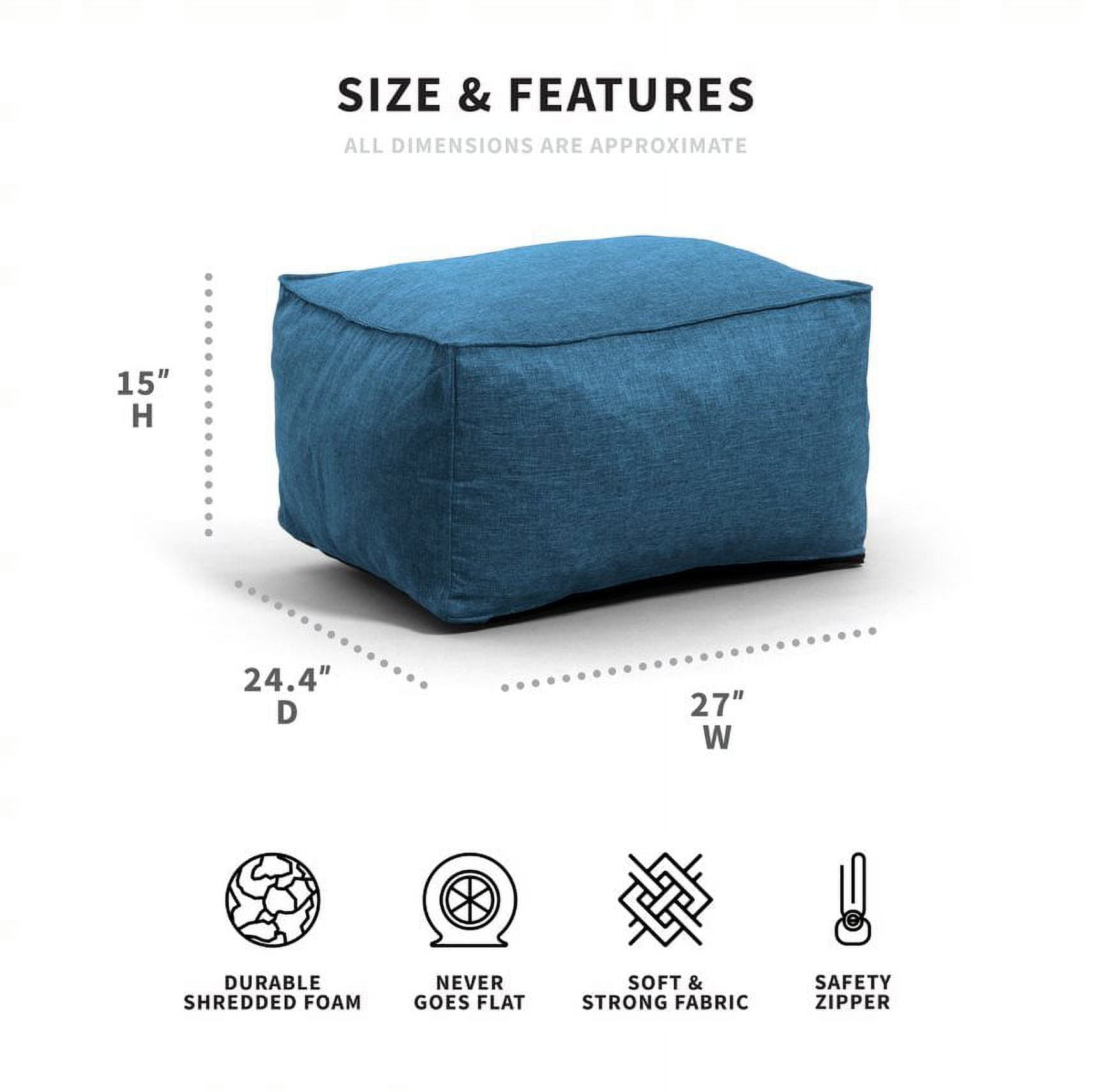 Big Joe Imperial Lounger Ottoman, Union 2ft, Pacific Blue