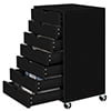 Dextrus 7-Drawer File Cabinets Office Wooden File Cabinet Chest Mobile Organizer Storage Rolling Storage Drawer Cabinet, Black