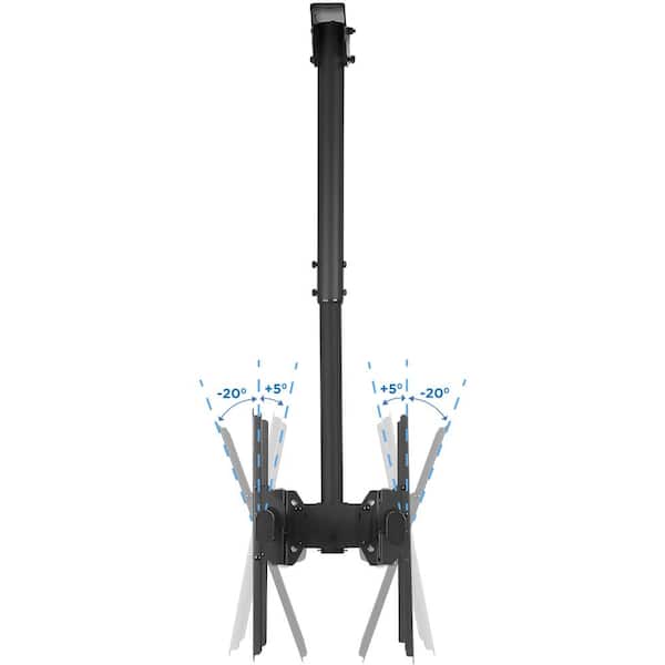 37 in. - 70 in. Dual Full Motion TV Ceiling Mount with 20-Degree Tilt, 198 lbs. Load Capacity