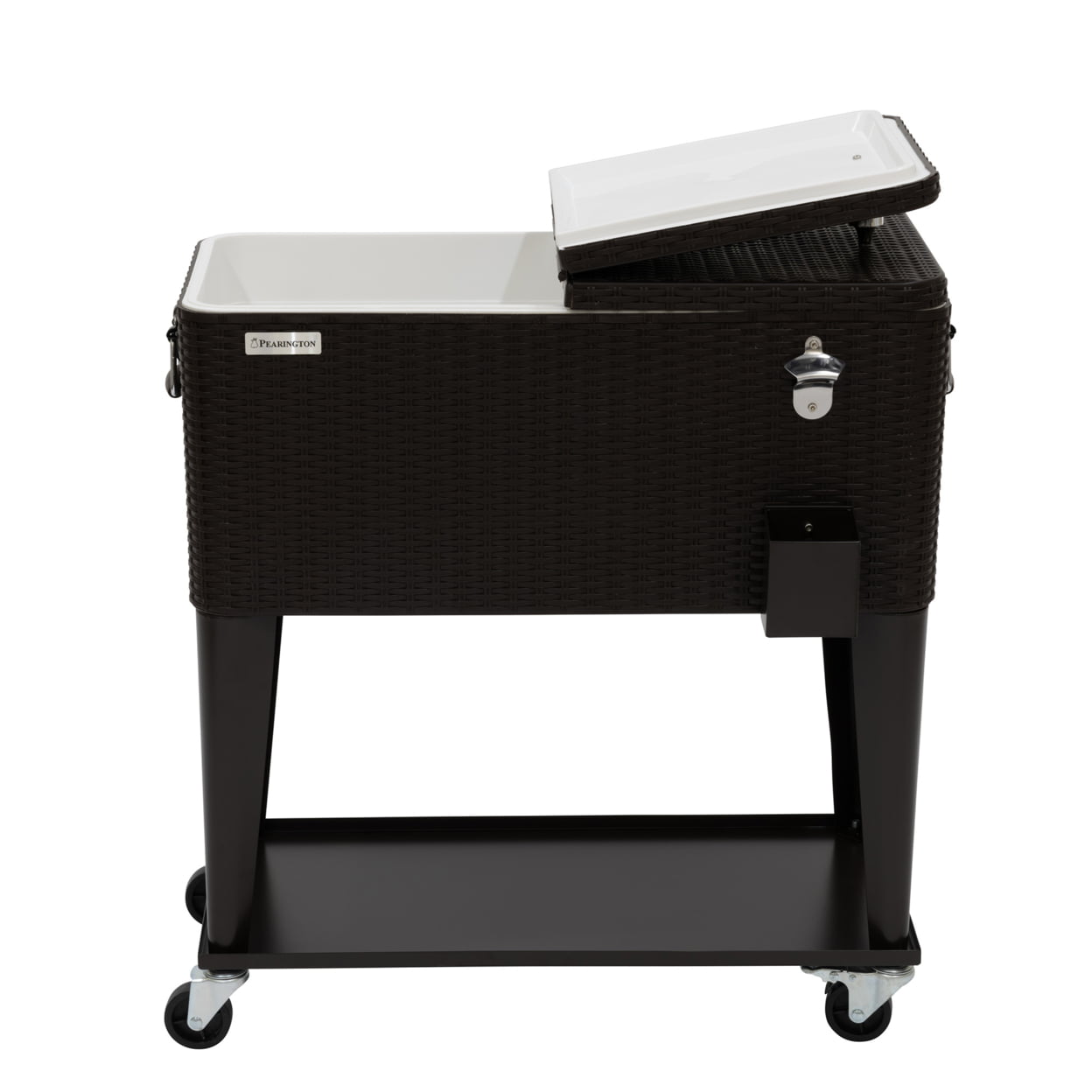 80 Qt. Brown Faux Resin Chest Cooler With Bottle Opener