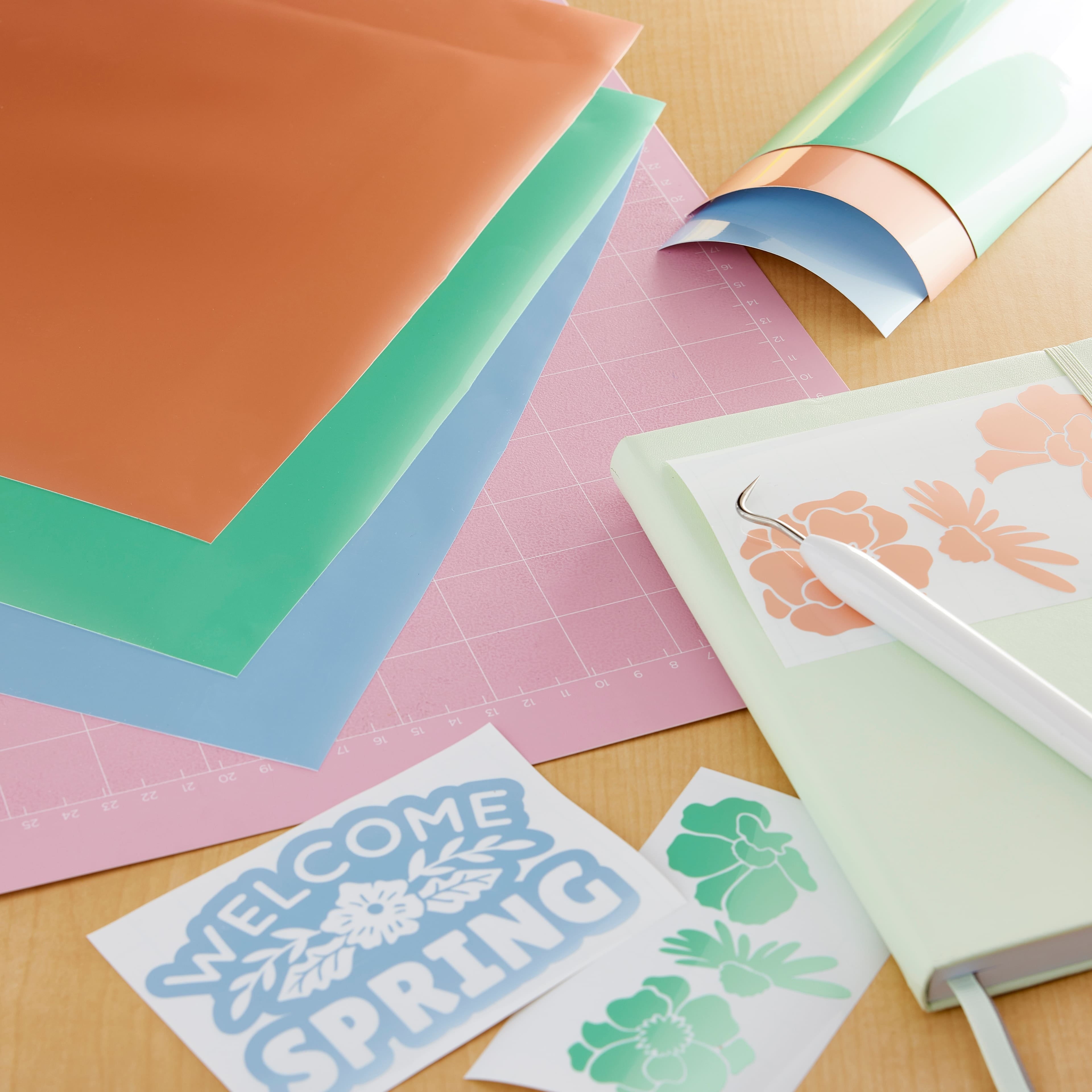 9 Packs: 3 ct. (27 total) Cricut® Premium Pearl Pastel Vinyl, Summer