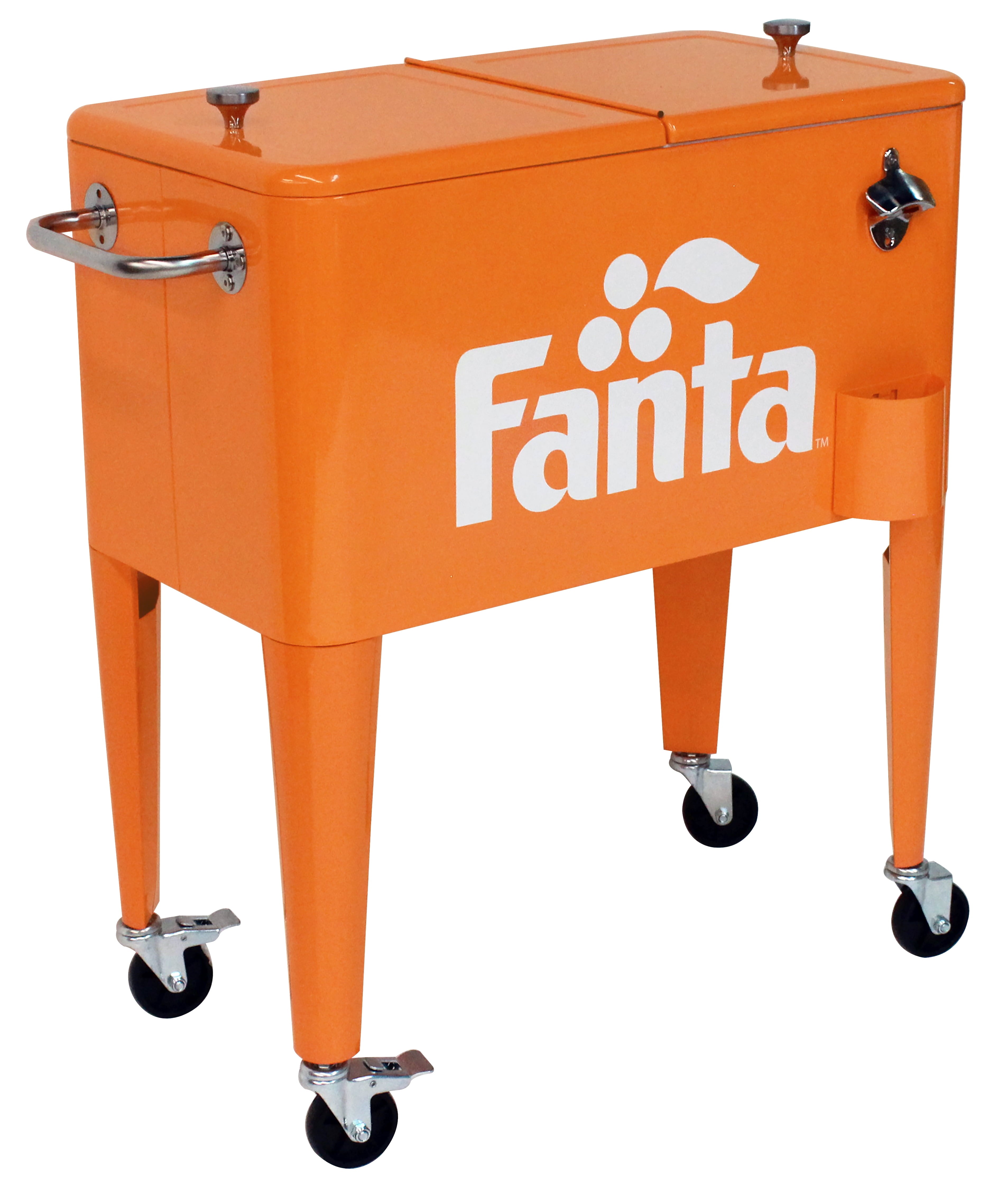 Leigh Country Coca-Cola Series CP 98501 Fanta 60 Qt Metal Outdoor Patio Cooler - Orange