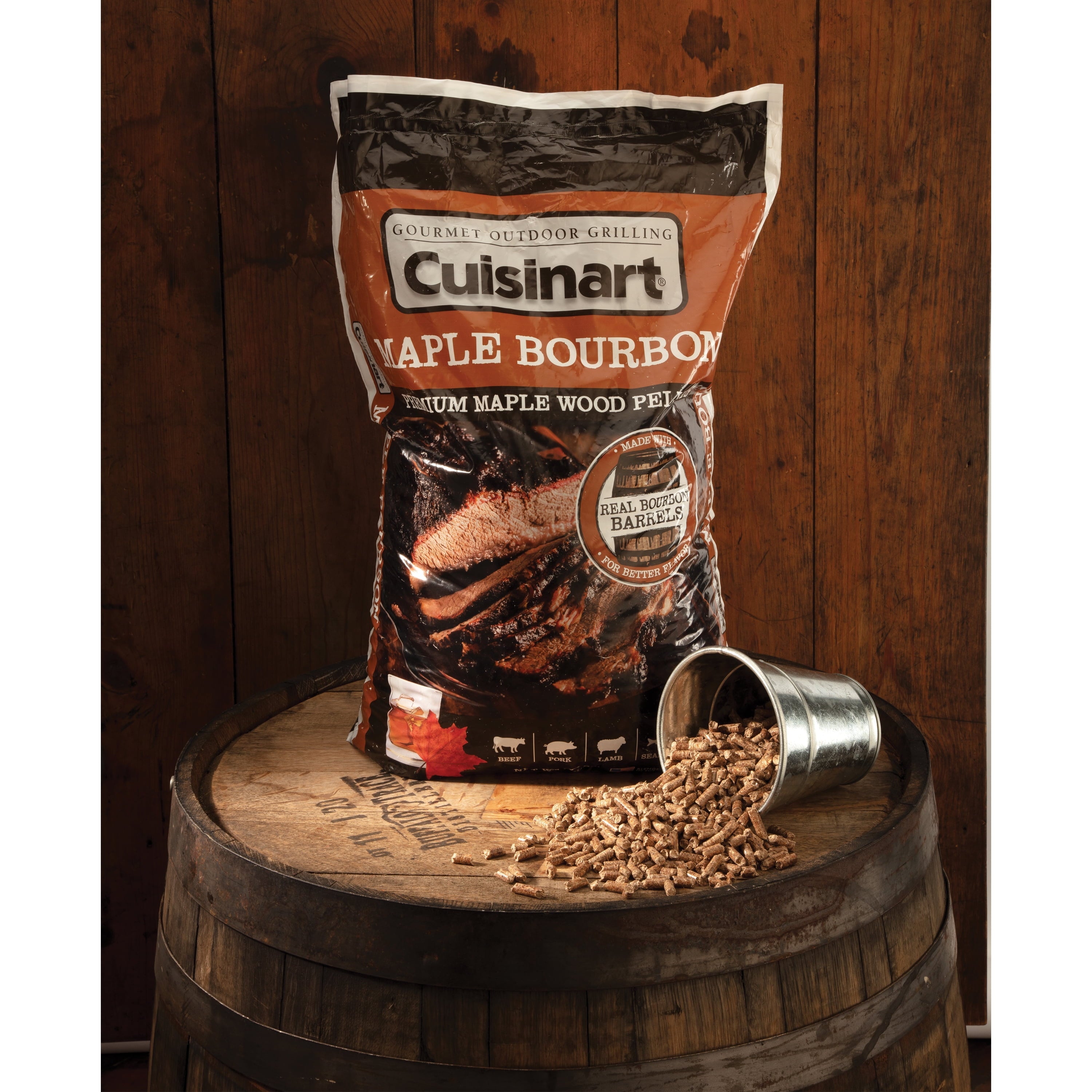 Cuisinart Premium Maple Bourbon BBQ Smoking Pellets - 20 lb Bag