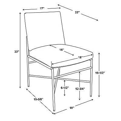 Faux Leather & Metal Dining Chair Black/Brown - Hearth & Hand with Magnolia