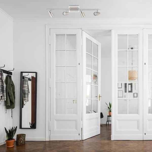 Davida-2 3 ft. Matte Nickel/Chrome Fixed Track Lighting Kit