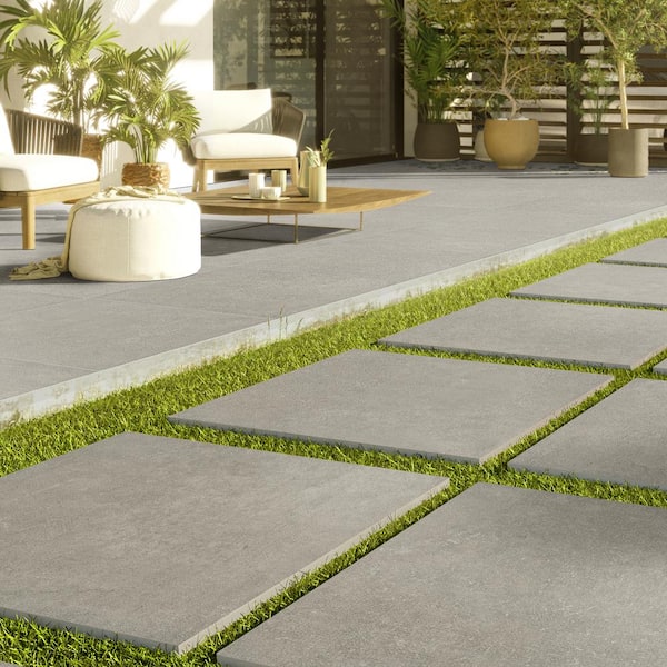 Concerto Grigio 24 in. x 24 in. Square Polished Porcelain Paver Floor Tile (14 Pieces/56 sq. ft./Pallet)
