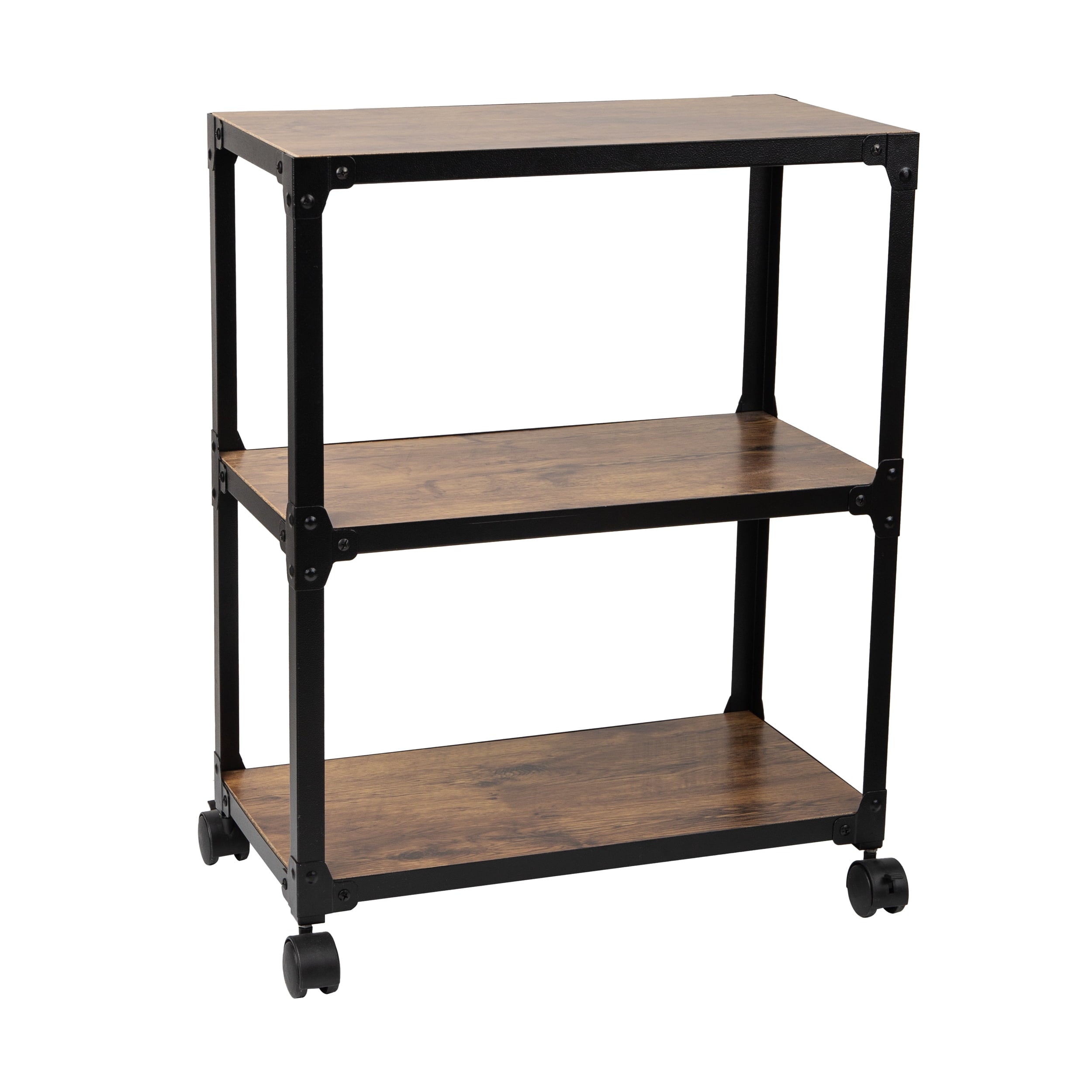 Mind Reader Charm 3 Shelf Mobile Kitchen Serving Cart