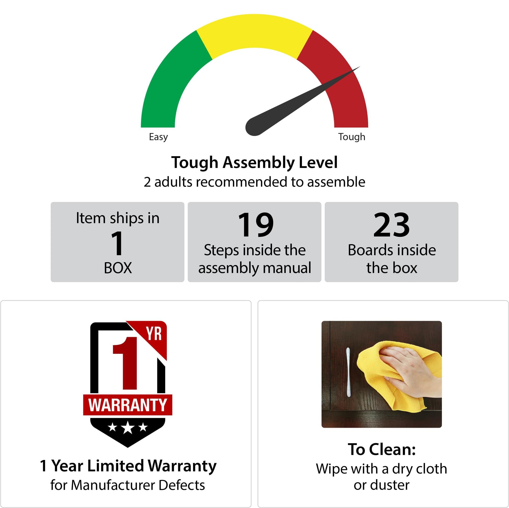 Ameriwood Home Williams Kitchen Island Microwave Cart with Rolling Casters, Black