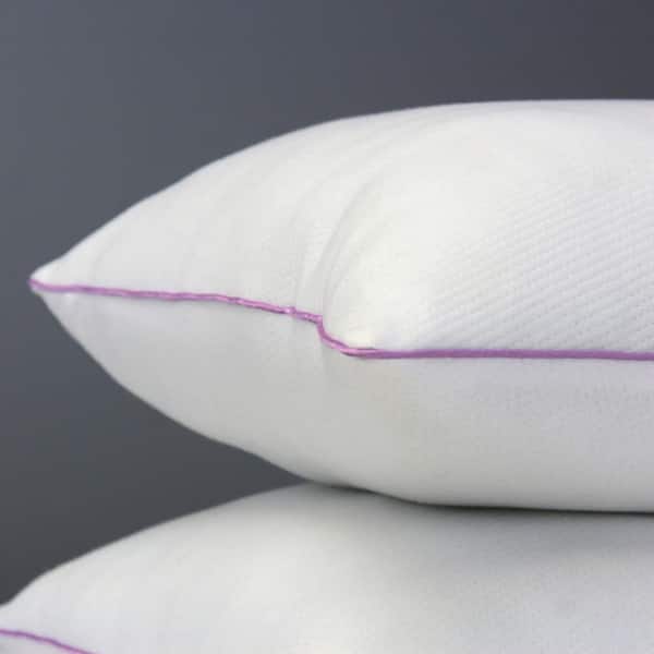 Tranquility Lavender Medium Polyester Jumbo Bed Pillow Set of 2