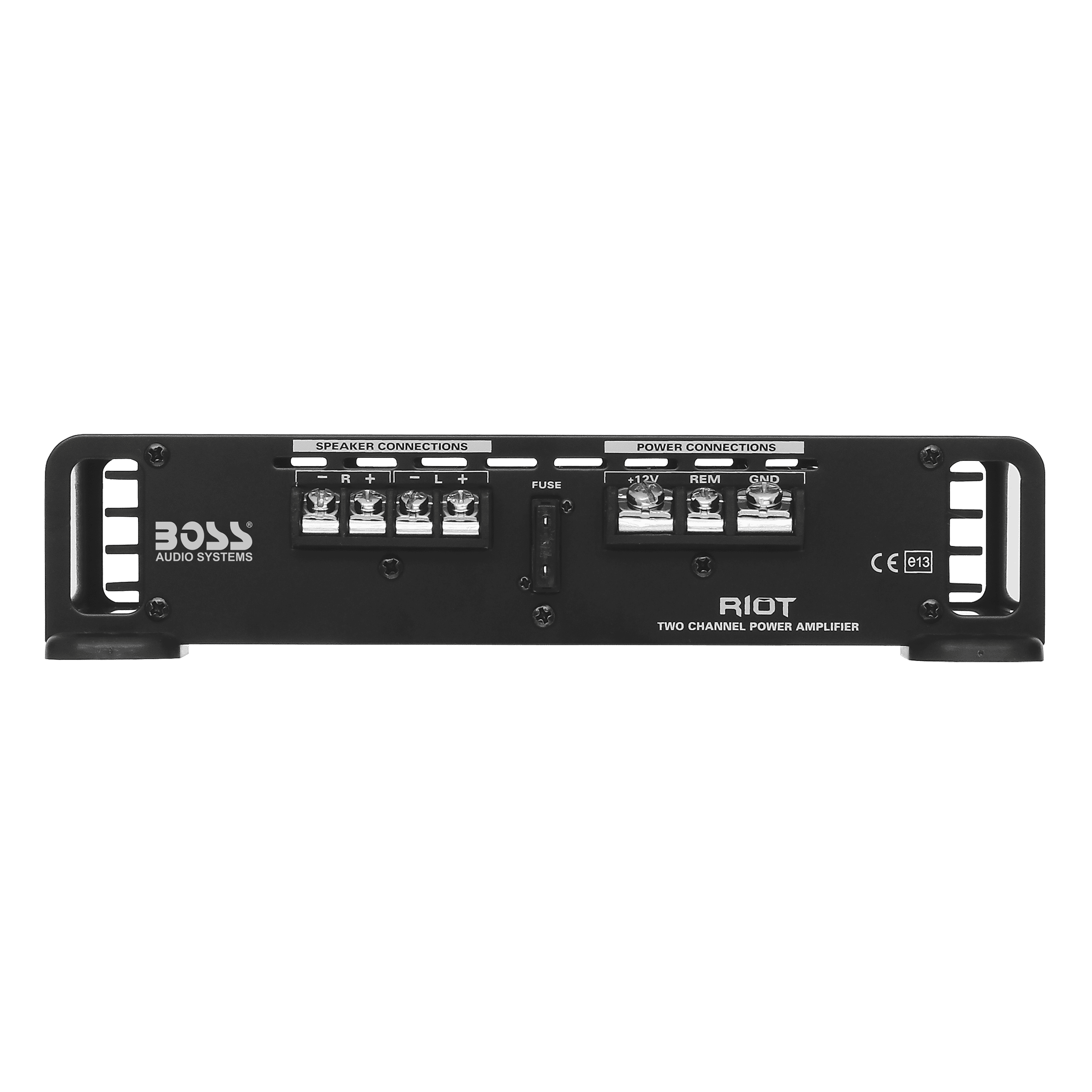 BOSS Audio Systems R1002 Riot Series Car Audio Stereo Amplifier - 200 High Output, 2 Channel, Class A/B, 2/4 Ohm Stable, Low/High Level Inputs, Full Range, Subwoofer