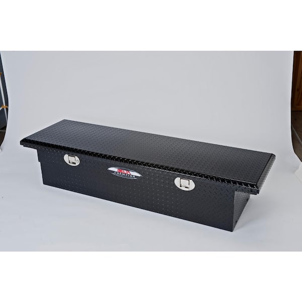 70 in. Black Diamond Plate Aluminum Full Size Low-Profile Crossover Truck Tool Box with Gear-Lock™  Latch
