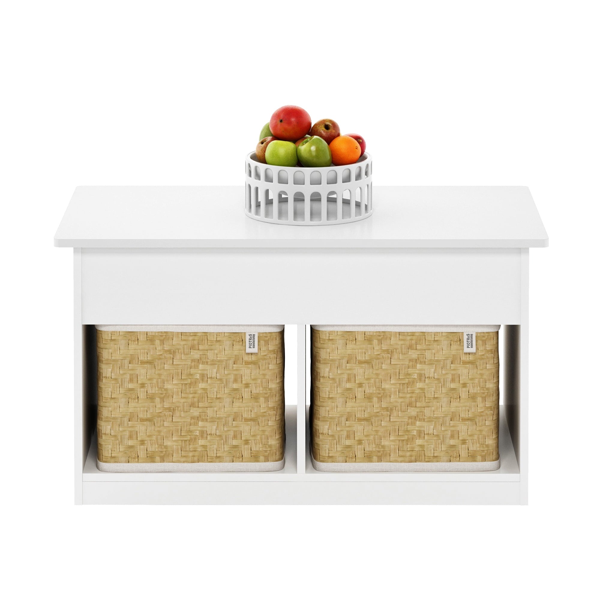 Furinno Jensen Lift Top Coffee Table, Solid White